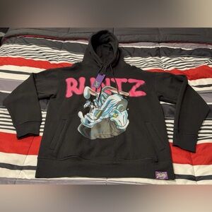 Runtz Black Graphic Bunny Hoodie Sz Large